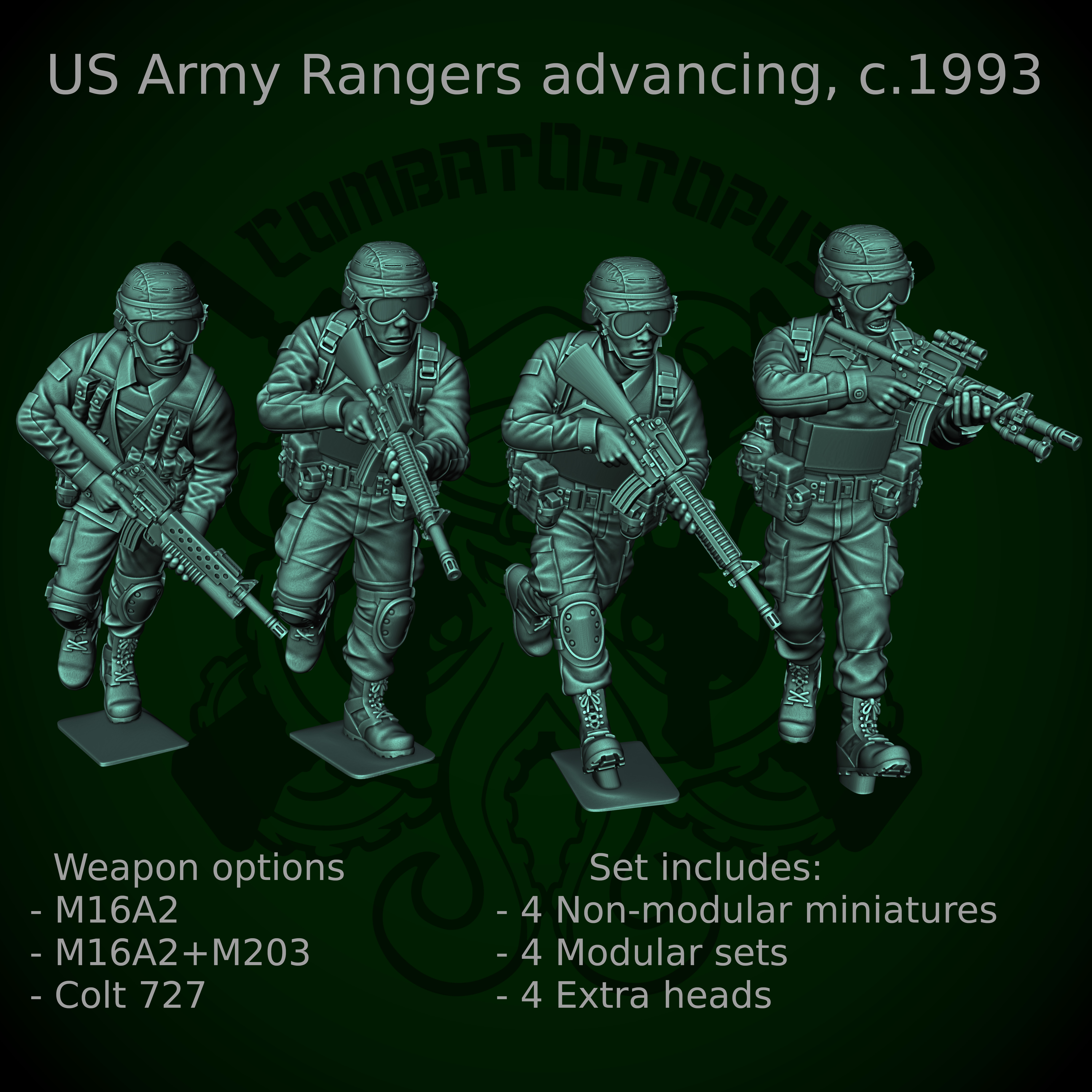 US Army Rangers advancing, c.1993